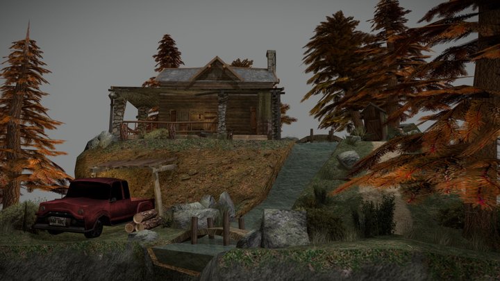 DAE Diorama - Forest Loner 3D Model