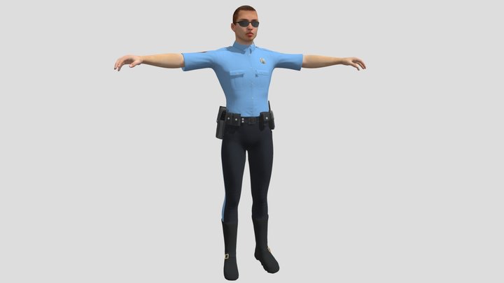 Police Cop 3D Model