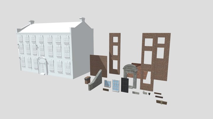 Modular Manor House Pack 3D Model