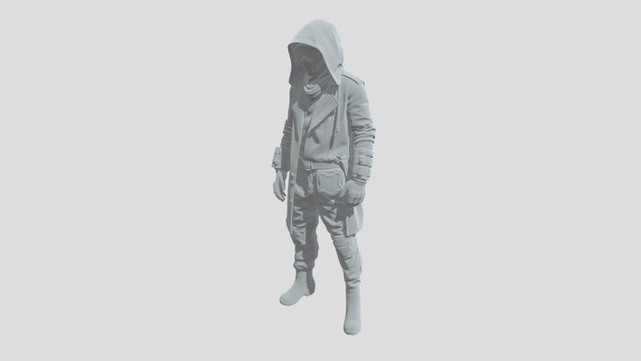 A Cyberpunk Hacker 3D Model