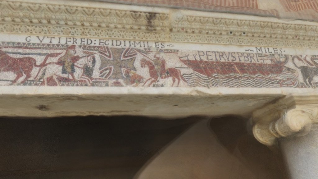 A mosaic frieze on the trabeation of cattedral