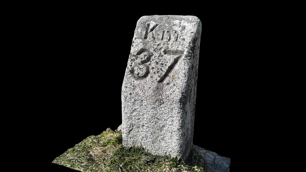Milestone Klausenpass Km 37 von Altdorf