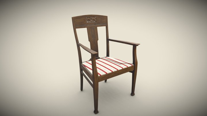 old dining room chair 3D Model