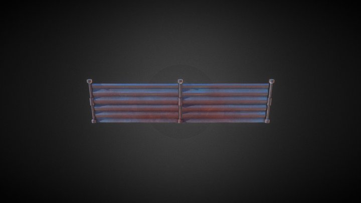 Metal Fence 3D Model