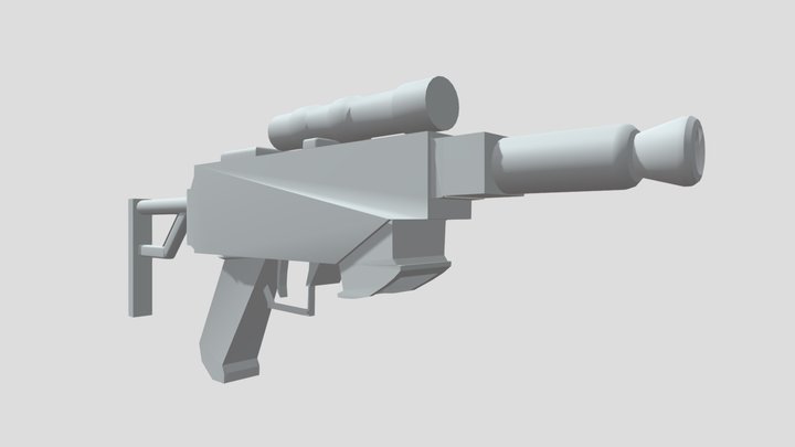 Retrofuturistic Fire Arm 3D Model