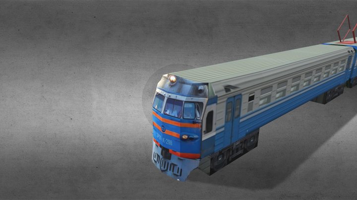 USSR electric train ER9|советская электричка ЭР9 3D Model