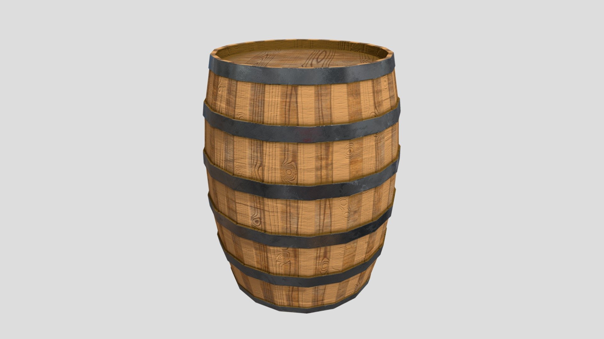 Barrel low-poly model Free