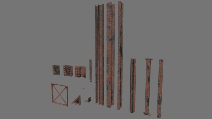 Steel Girder Kit 3D Model