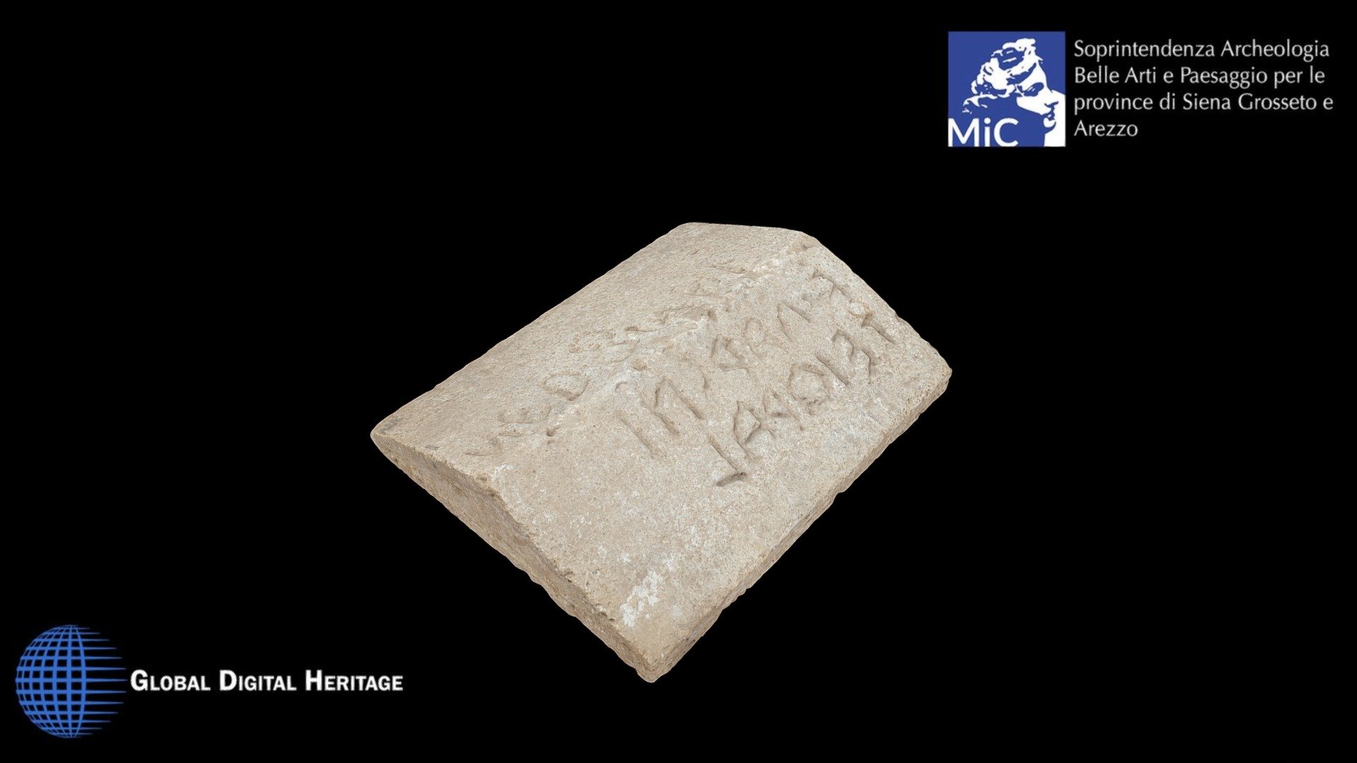 Travertine lid of urn, Tumulus of Molinello