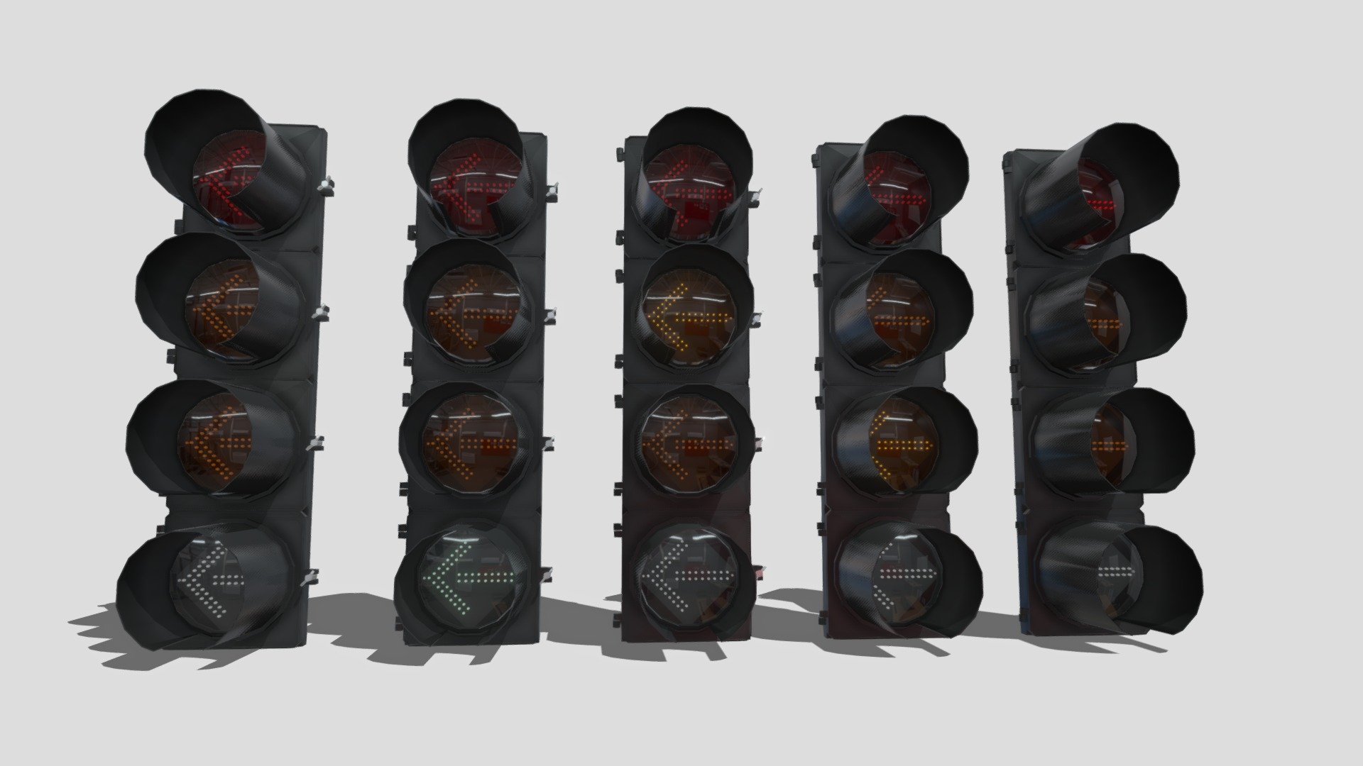 GE LED 8inch FYA Left Turn Signals Download Free 3D model by