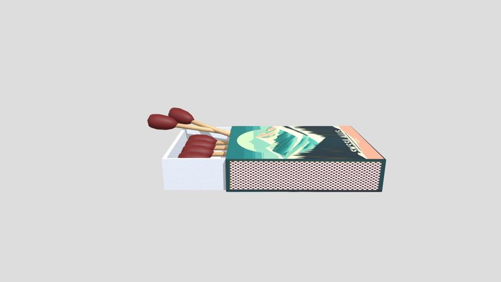 matches, Matchbox, Matchbox model in maya 3D Model