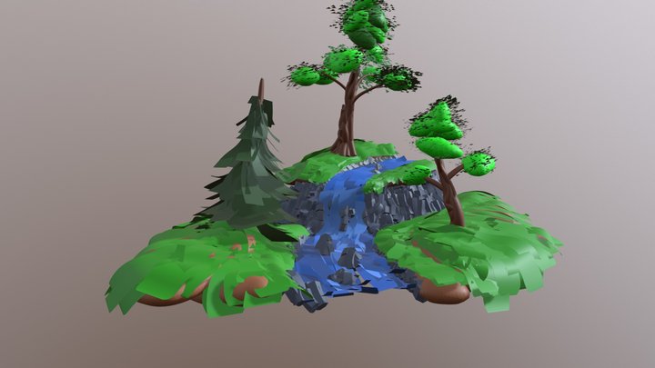 Peacefull river 3D Model