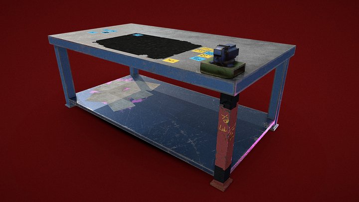 Steel Workbench with Clamp(4K) – Modello 3D gratuito STL