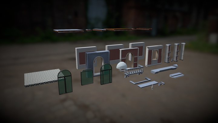 Modular Building Set 3D Model