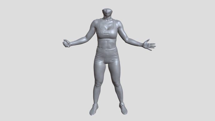 Female Body 3D Raw Scan 3D Model