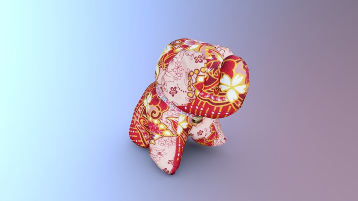 Thailand Elephant Plush Toy 3D Model
