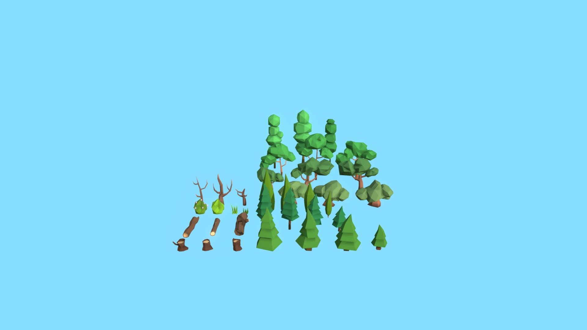 Tree Pack - Low Poly - Flat Shaded