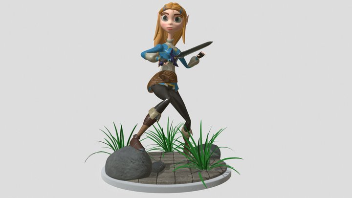 ZELDA CARTOON 3D Model