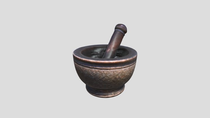 Mortar-and-pestle 3D Model