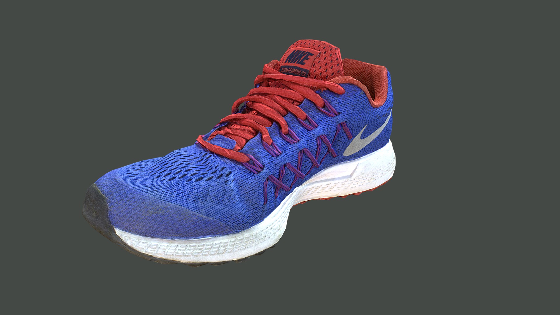 3D model Sneaker low poly 3D model - This is a 3D model of the Sneaker low poly 3D model. The 3D model is about a blue and red shoe.