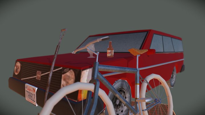 5 Props 3D Model