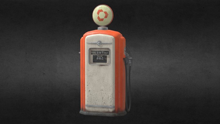 Vintage Gas Pump 3D Model