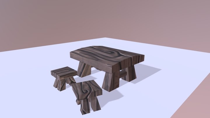 桌椅練習 3D Model