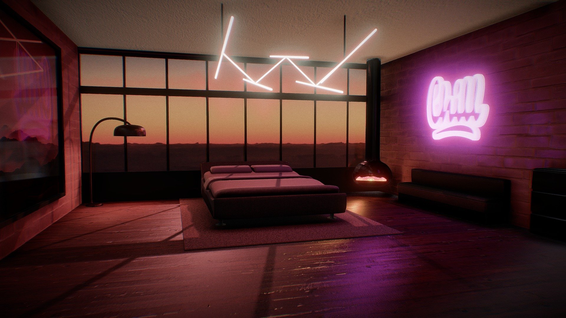 Modern Bedroom Download Free 3d Model By Dylanheyes [507aeb7] Sketchfab