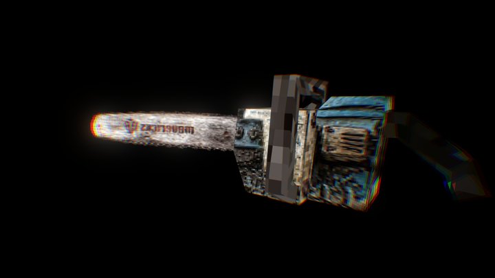 Ps1 low-poly chainsaw 3D Model