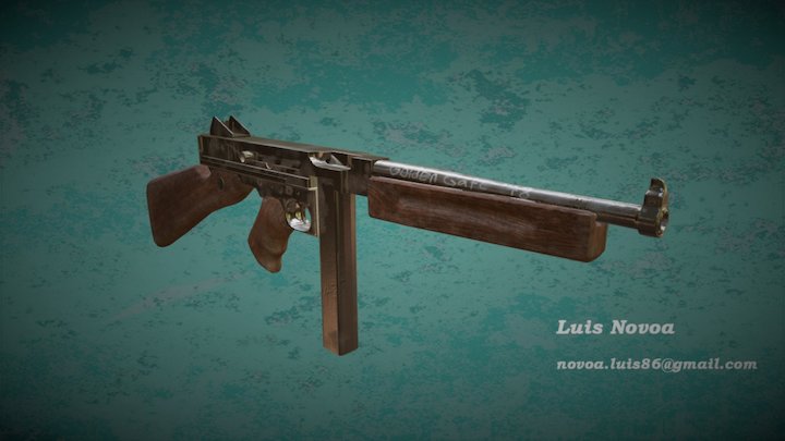 Thompson Submachine Gun- Luis Novoa 3D Model