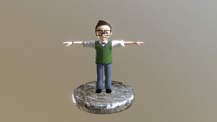 Niño Nerd 3D Model