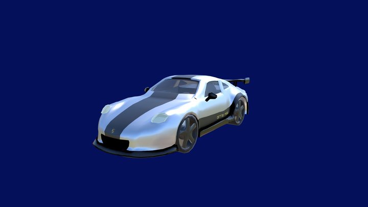 Porsche GT3 RS low poly v2 3D Model