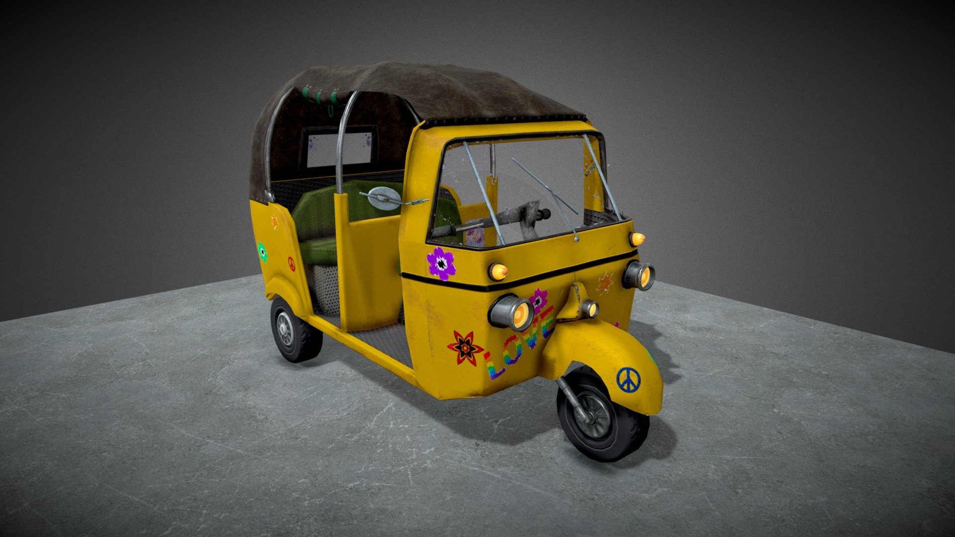 Tuk Tuk Auto Rickshaw 3d Model By Natalivoitova 507cb79 Sketchfab