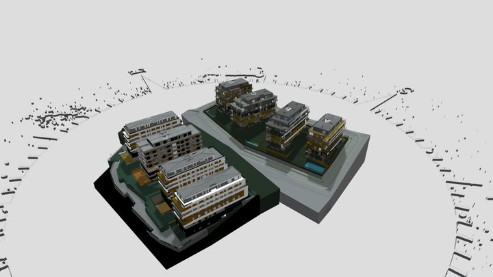2 torres a b c d 9 10 11 12 3D Model