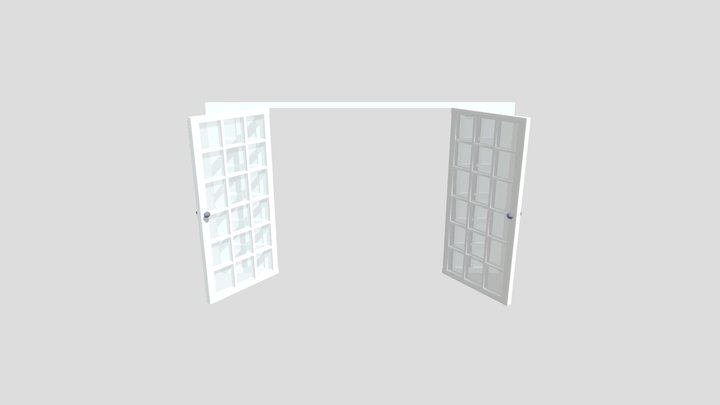 Opened quadruple glass doors – Modello 3D gratuito STL
