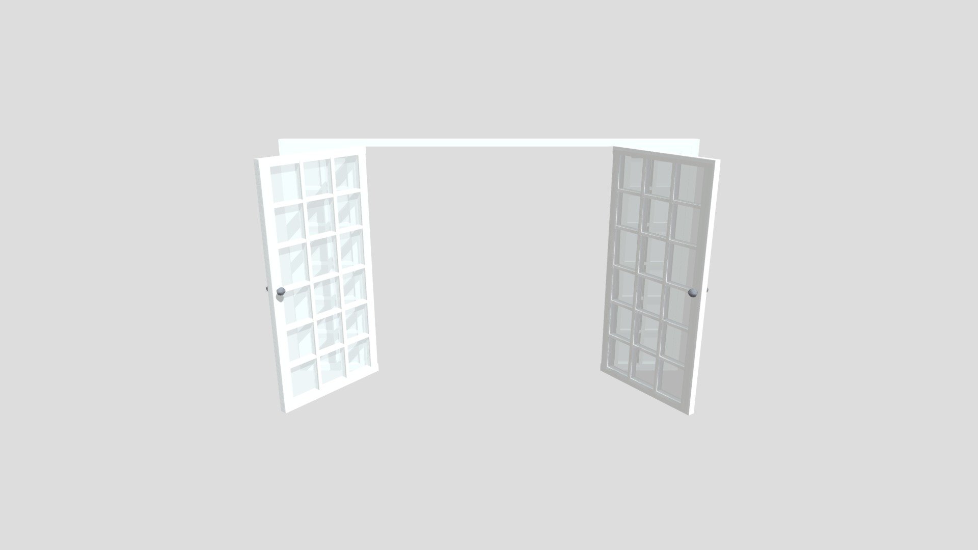 Opened quadruple glass doors