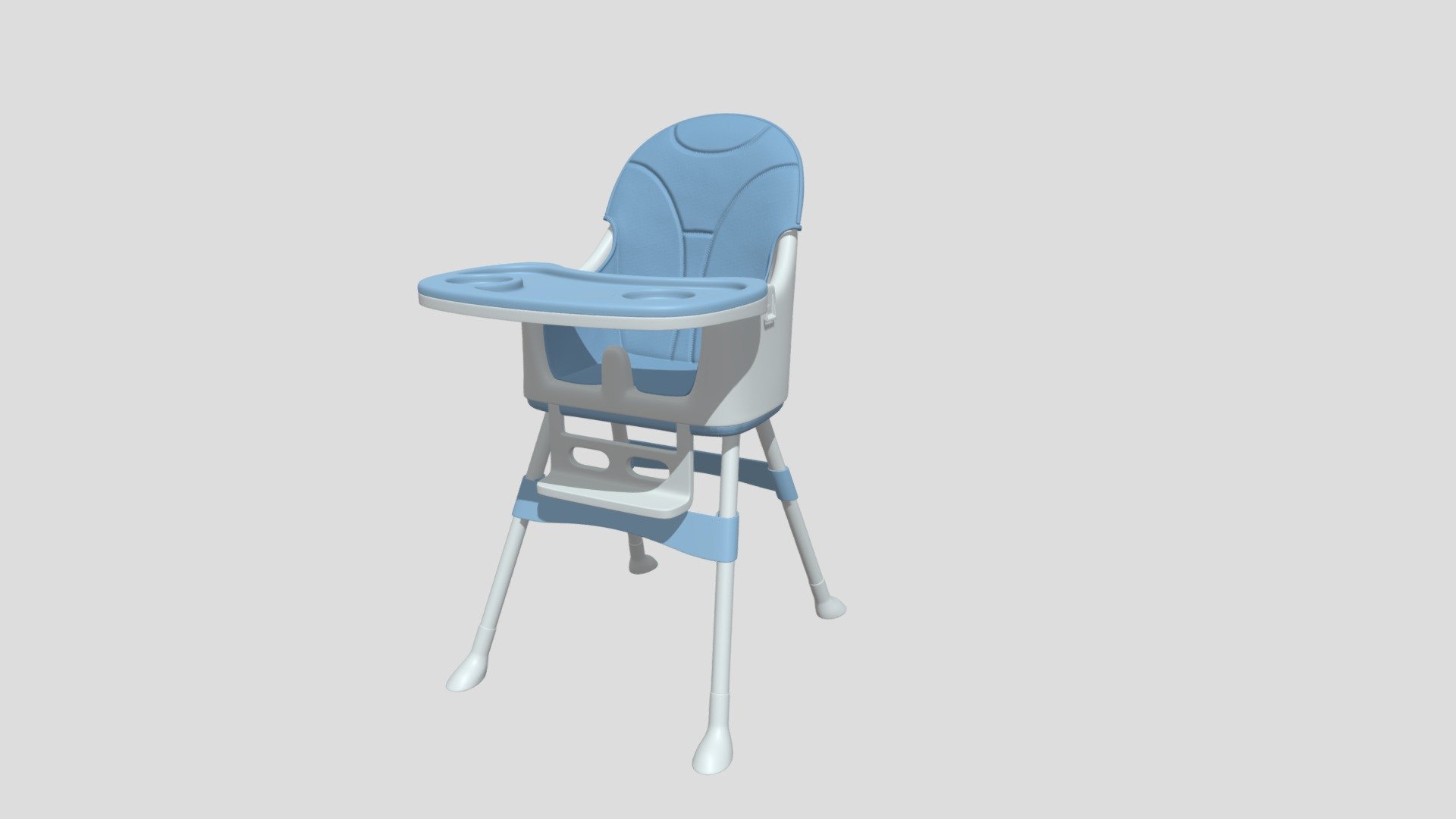 Baby Dining High Chair Buy Royalty Free 3D model by ChloeLi3D