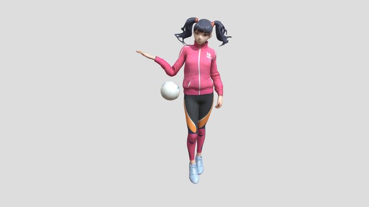 14 year old transgirl, volleyball player 3D Model