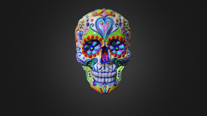 Ruby Raygun Sugar Skull 3D Model