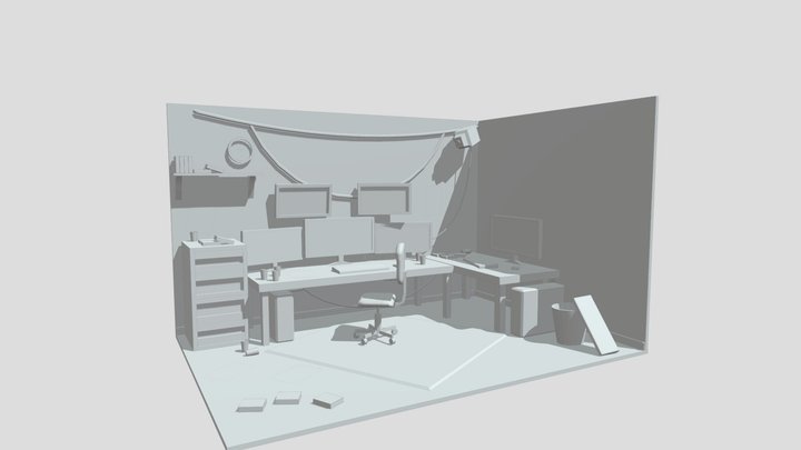 Hacker Lair 3D Model