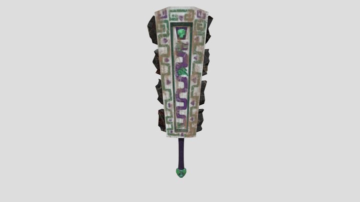 Macuahuitl/Aztec sword club 3D Model