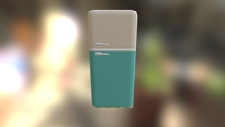Retro-fridge 3D Model