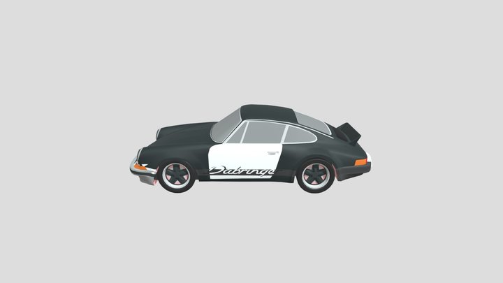 Porsche 911 RS 1973 lowpoly for 3D-printing