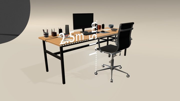 Chair Office 1 3D Model