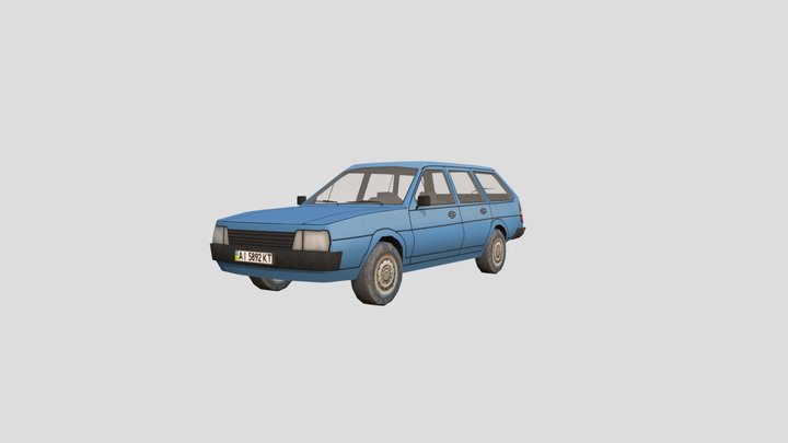 Volkswagen Passat Variant B2 (low-poly) – Free 3D Model STL