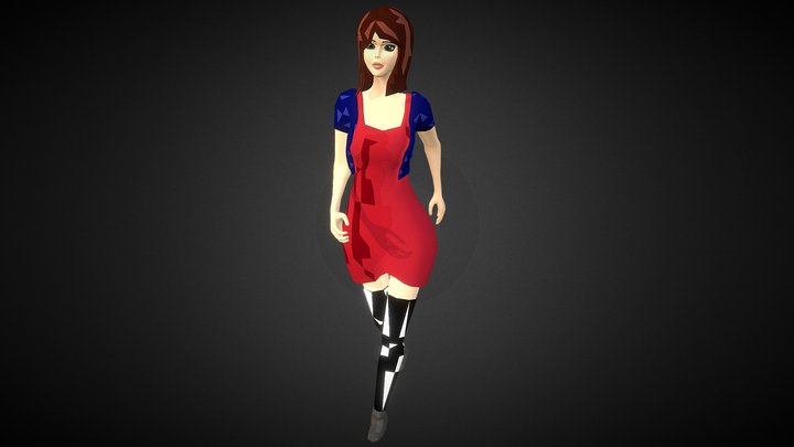 Stylized Girl 3D Model