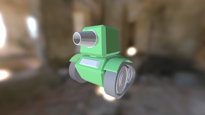 Simple Green Tank 3D Model