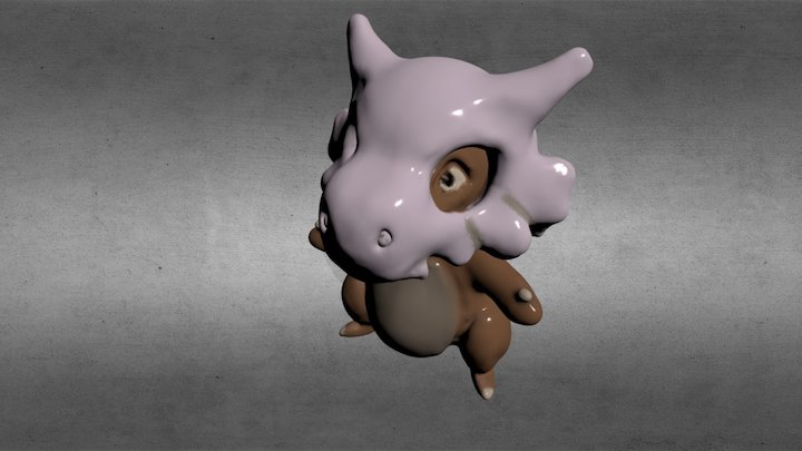 Trying to make a Cubone (Pokemon) 3D Model