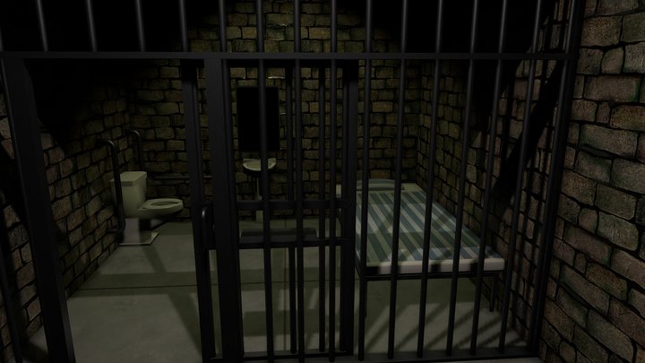 Empty Jail Cell 3D Model