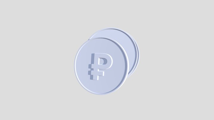 Rouble coin 3D Model